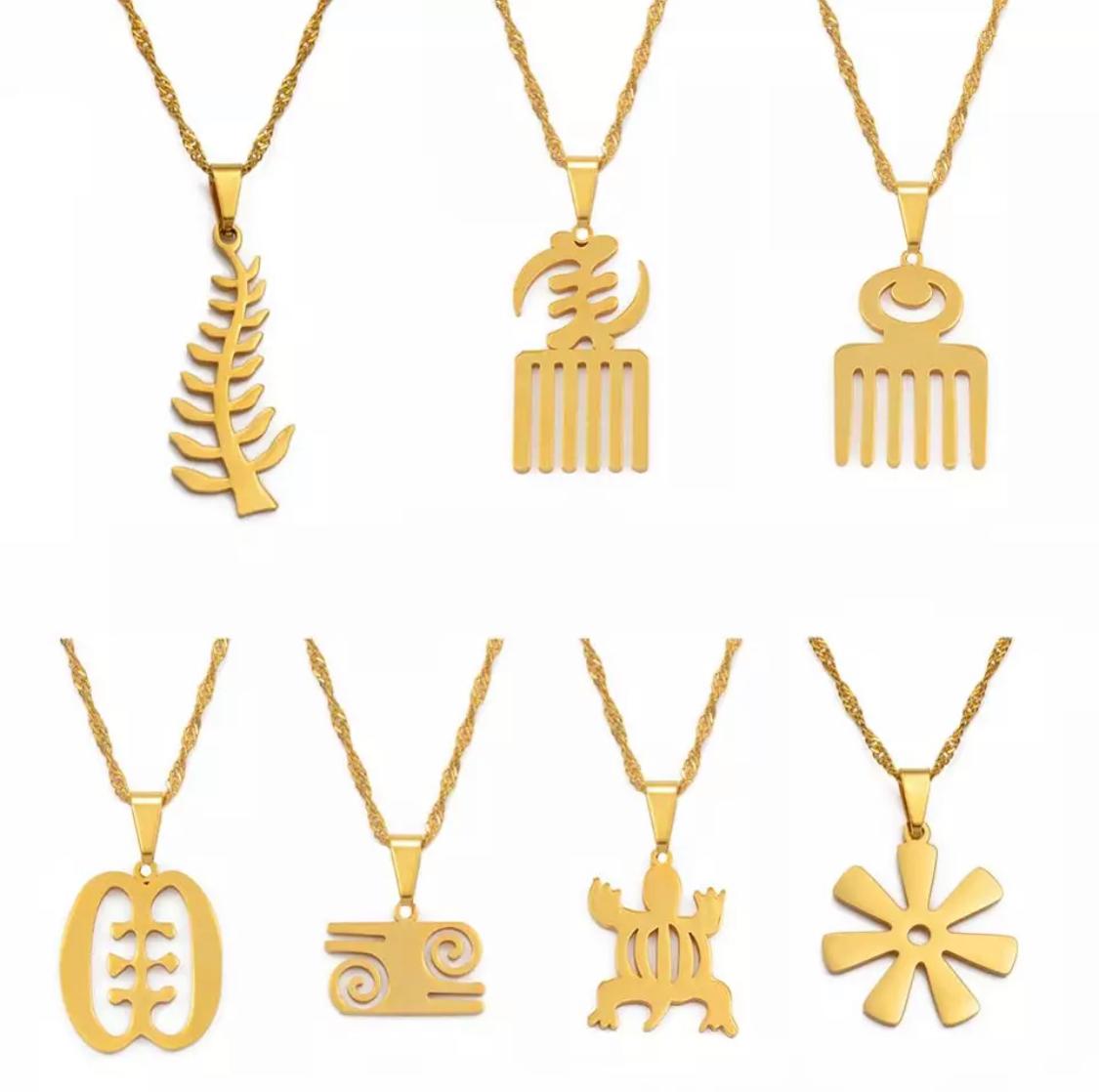 Adinkra Symbols Ghana Necklace Gye Nyame