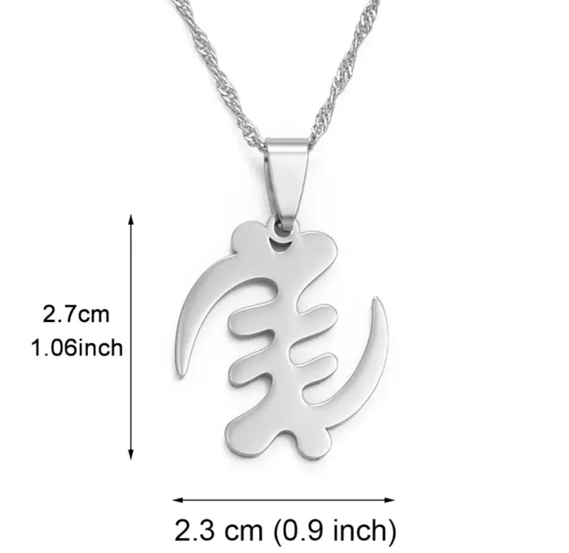 Gold Color Stainless Steel Adinkra Gye Nyame Ethnic Jewelry