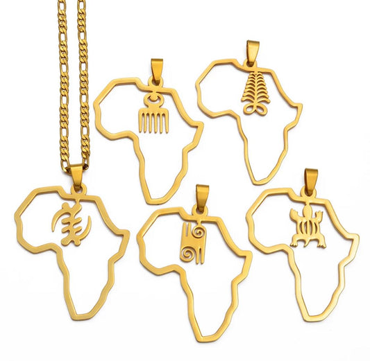 African Symbol Pendant Necklaces For Men and women.