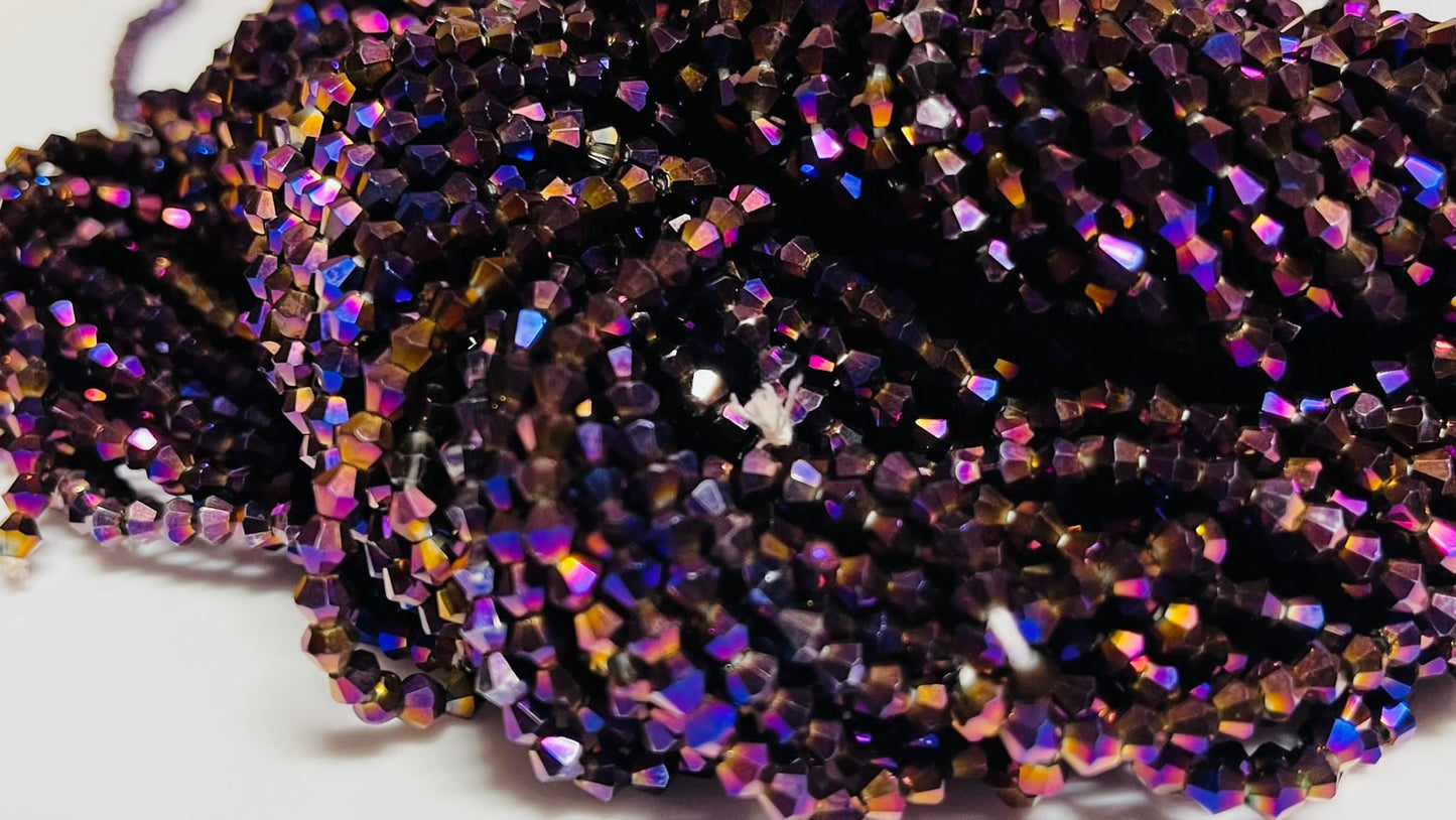 Shiny crystal Waist Beads (colored)- Tie on