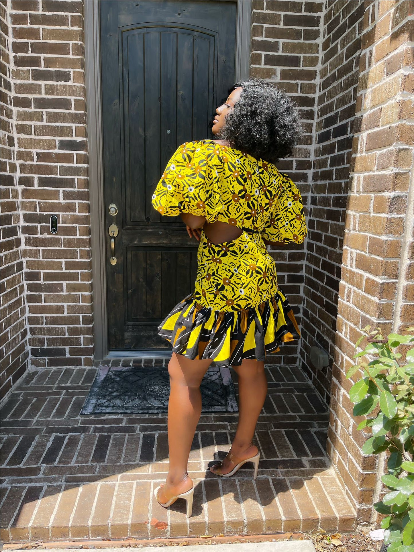 Pamela African Short  Puff Hand Dress.