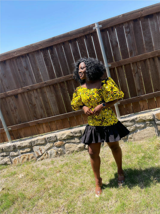 Pamelina African short Puff Hand Dress.