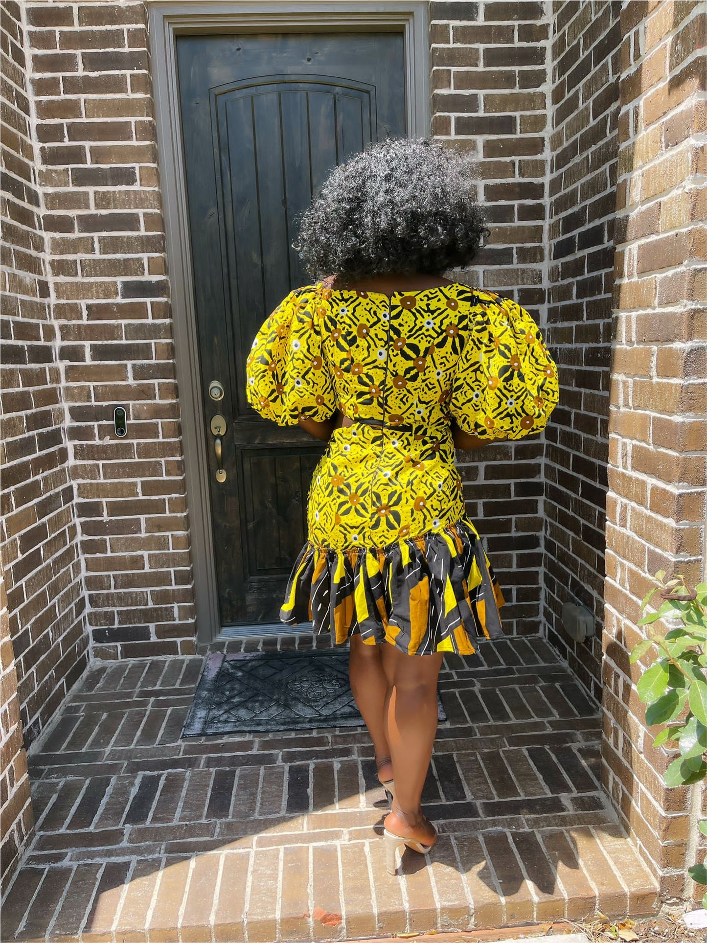 Pamela African Short  Puff Hand Dress.