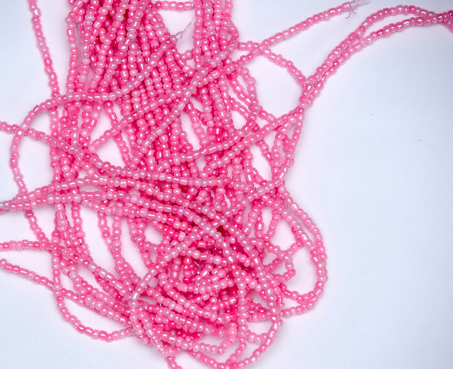 52 Inches Pink Tie On Waist Beads 