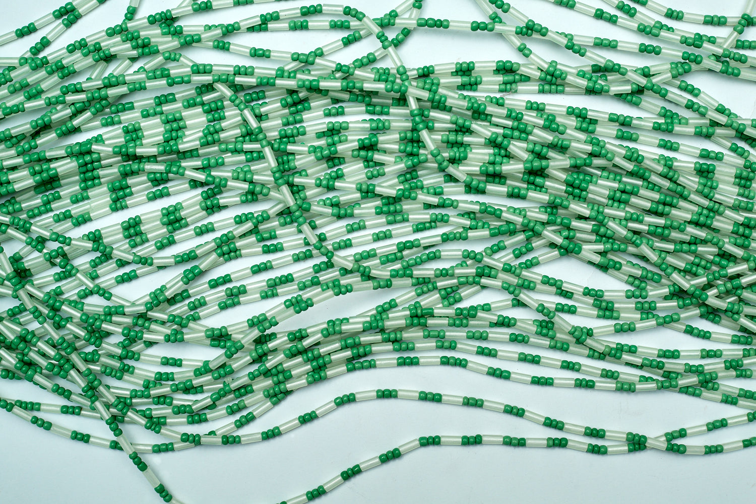 47  Inches Long Sexy Glow In The Dark Waist Beads, Clear And Green Coloured(Tie On)