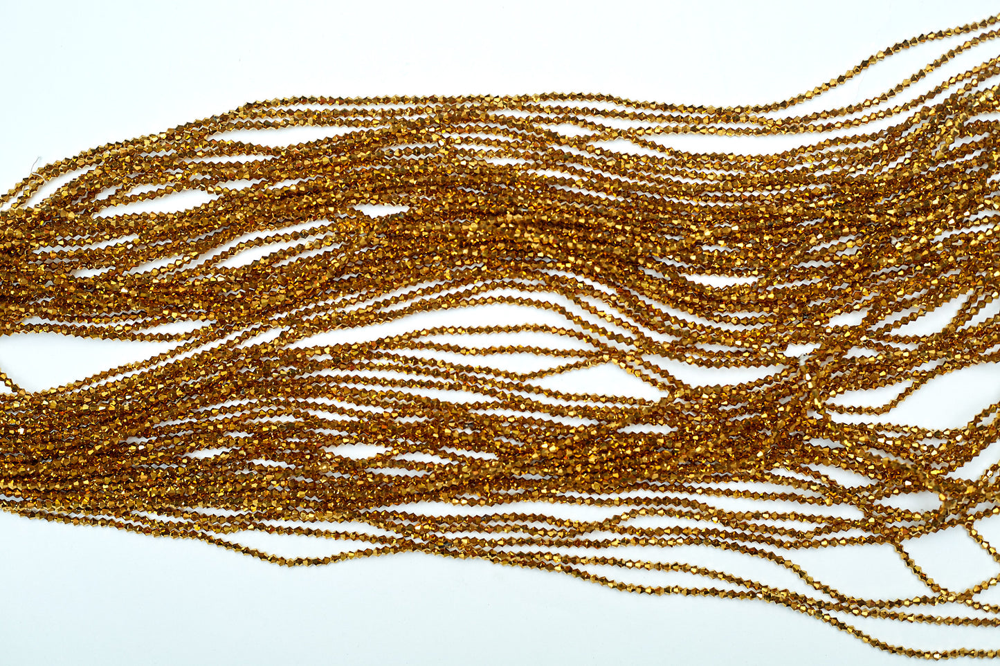 52 Inches Gold Shiny Crystal Tie On Waist beads