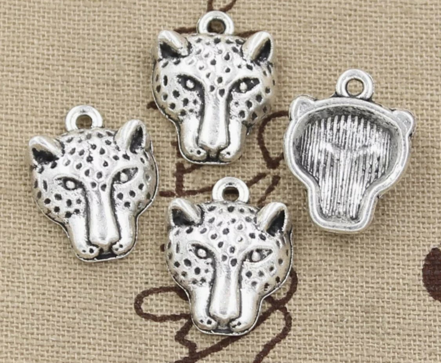 Silver 3d Leopard Waist Bead Charm