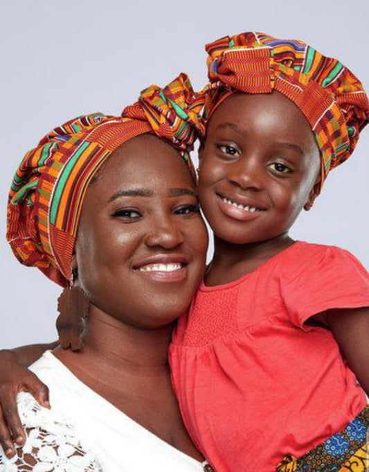 Yaa Asantewaa Kiddie/ Small Size Bonnets With Band(13 inches)