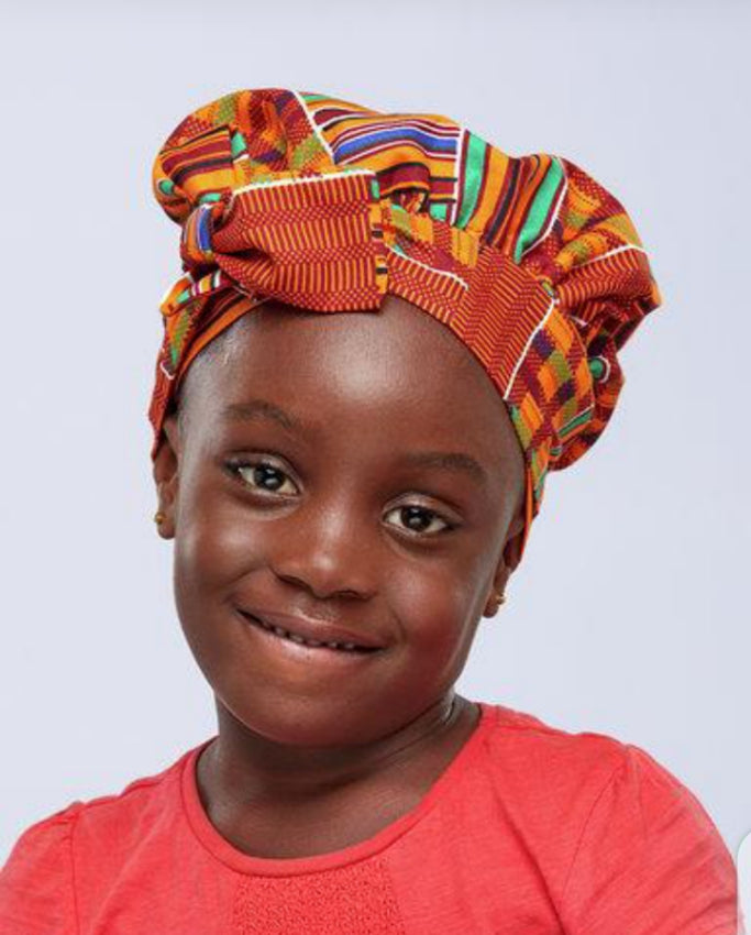 Yaa Asantewaa Kiddie/ Small Size Bonnets With Band(13 inches)