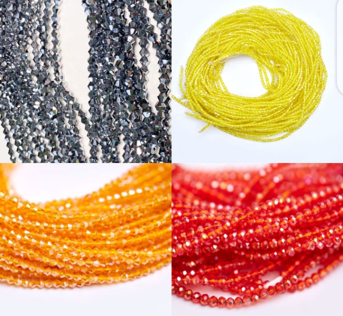 Wholesale (Bulk) Carrot Waist Beads, Glow in the Dark, Crystal Waist Beads -Tie on Beads