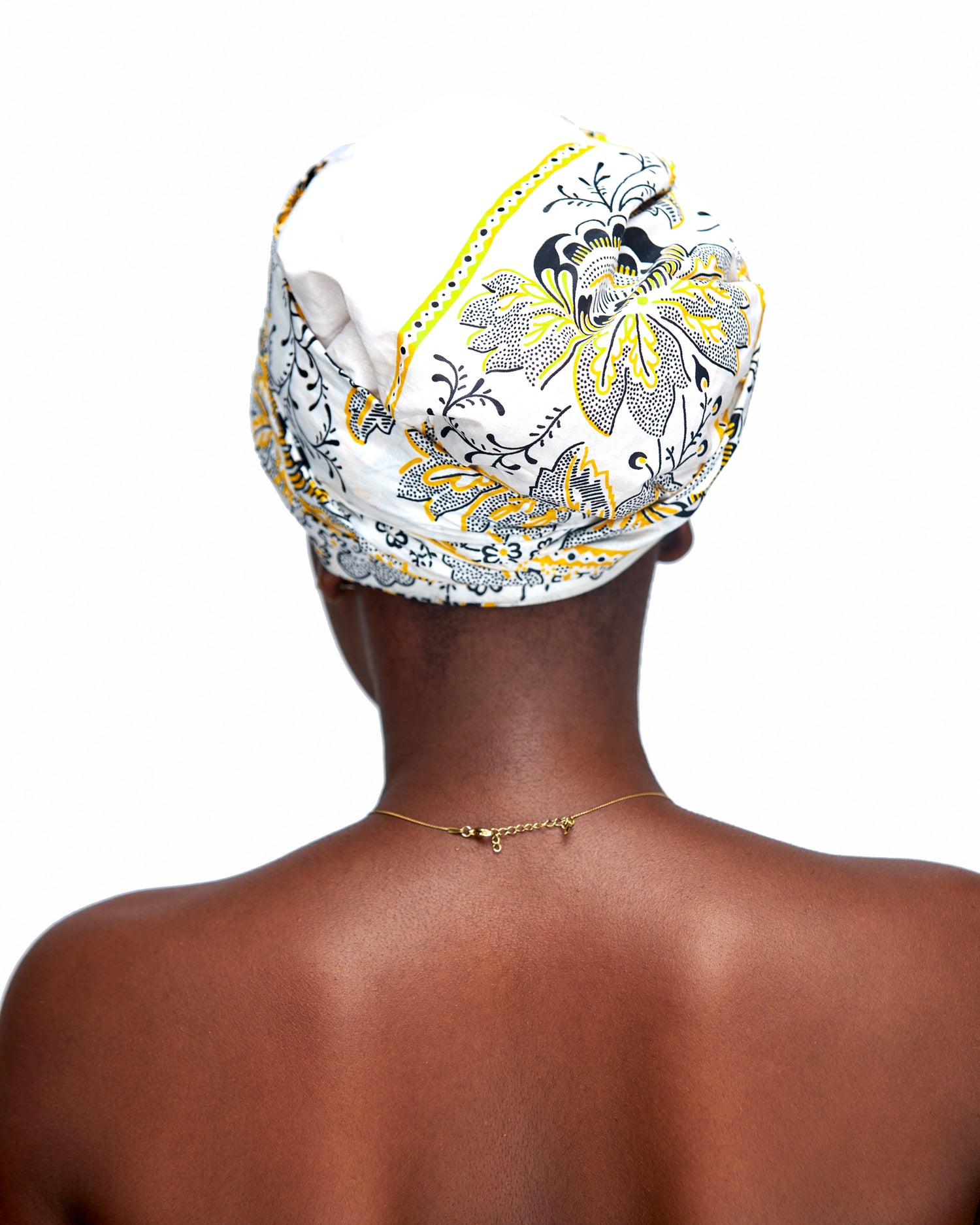 Ankara Wax Print Made of White Yellow And Black Blend of Beautiful Colours And Pattern, Hand Made Elastic Silklined Bonnet With Band