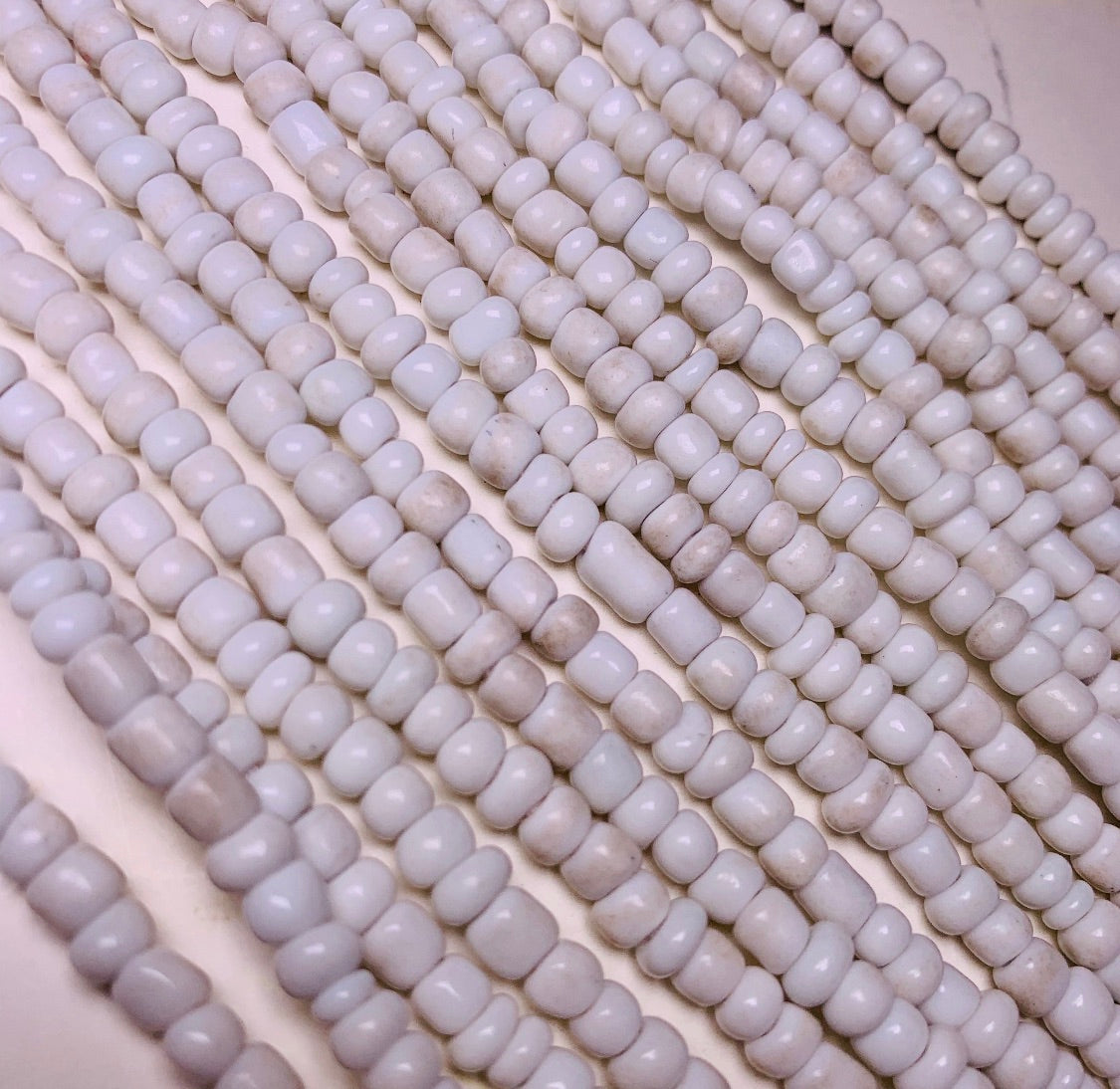 45 Inches White Tie On Waist Beads