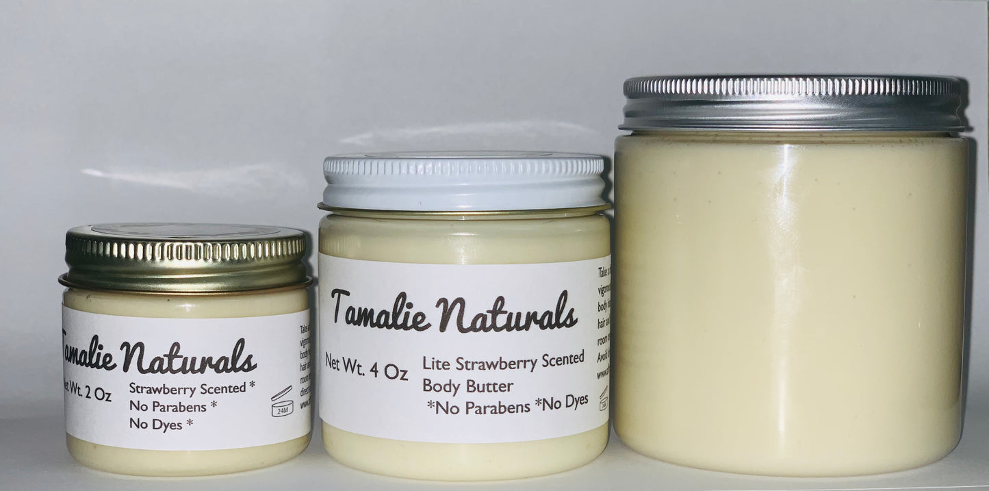 Strawberry Scented Enriched Shea Butter In A Butter Jar,Skin Glow Butter